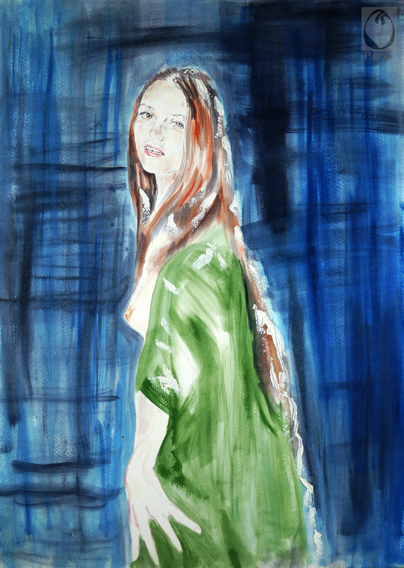 oil on paper - olio su carta di Piro